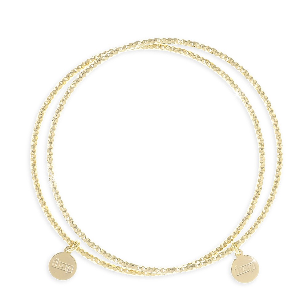 Bracciale Rigido Unoaerre 957 Bronzo Dorato Diamantato - UNOAERRE