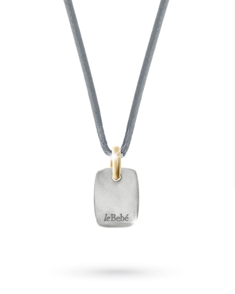  Piastrina leBebe LBU007 Valori titanio medaglietta bimbo oro giallo - LE BEBE