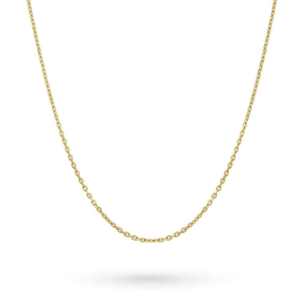 Catenina rolo brillante oro giallo 18kt lucido 40cm Ø 1mm - LUSSO ITALIANO