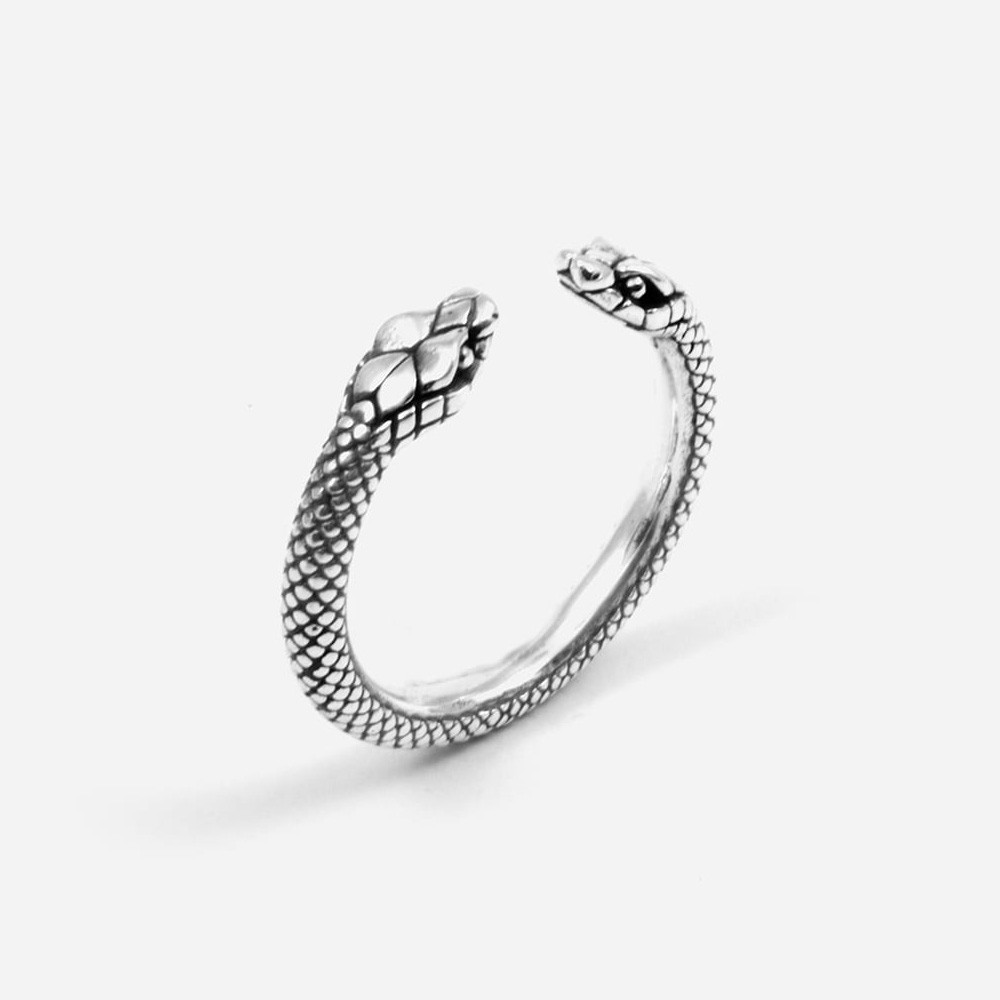 Anello serpente in argento