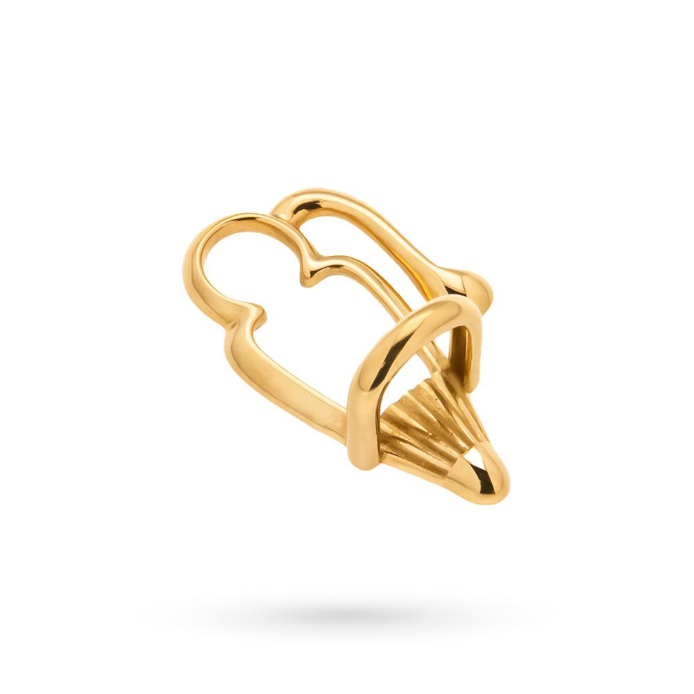 WithThee glasses holder in 18kt yellow gold - CICALA