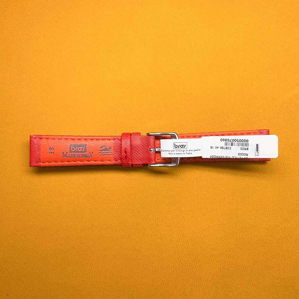Cinturino waterproof rosso 18-16 mm - BROS