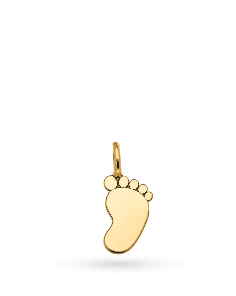 Ciondolo piedino in oro giallo 18kt lucido - UNBRANDED