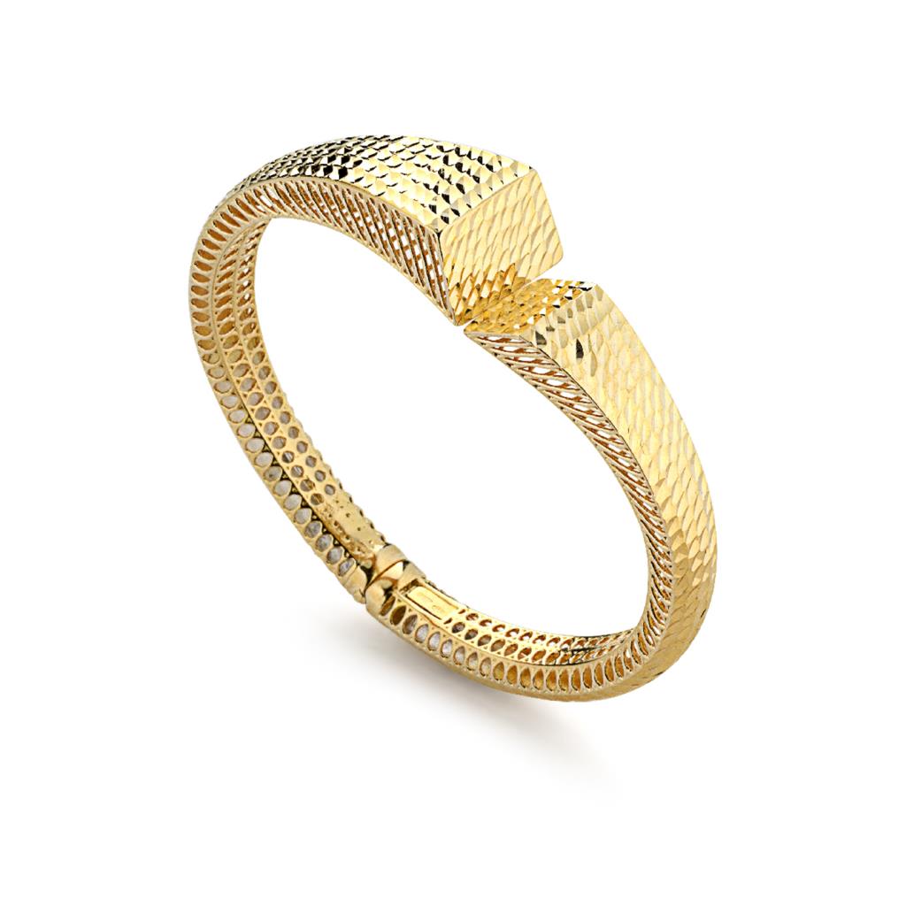 Bracciale Marcello Pane argento dorato schiava lapidato  - MARCELLO PANE