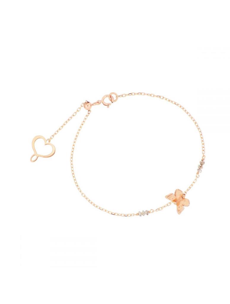 Maman et Sophie diamond butterfly bracelet BPPAP16D in 18kt rose gold. - MAMAN ET SOPHIE