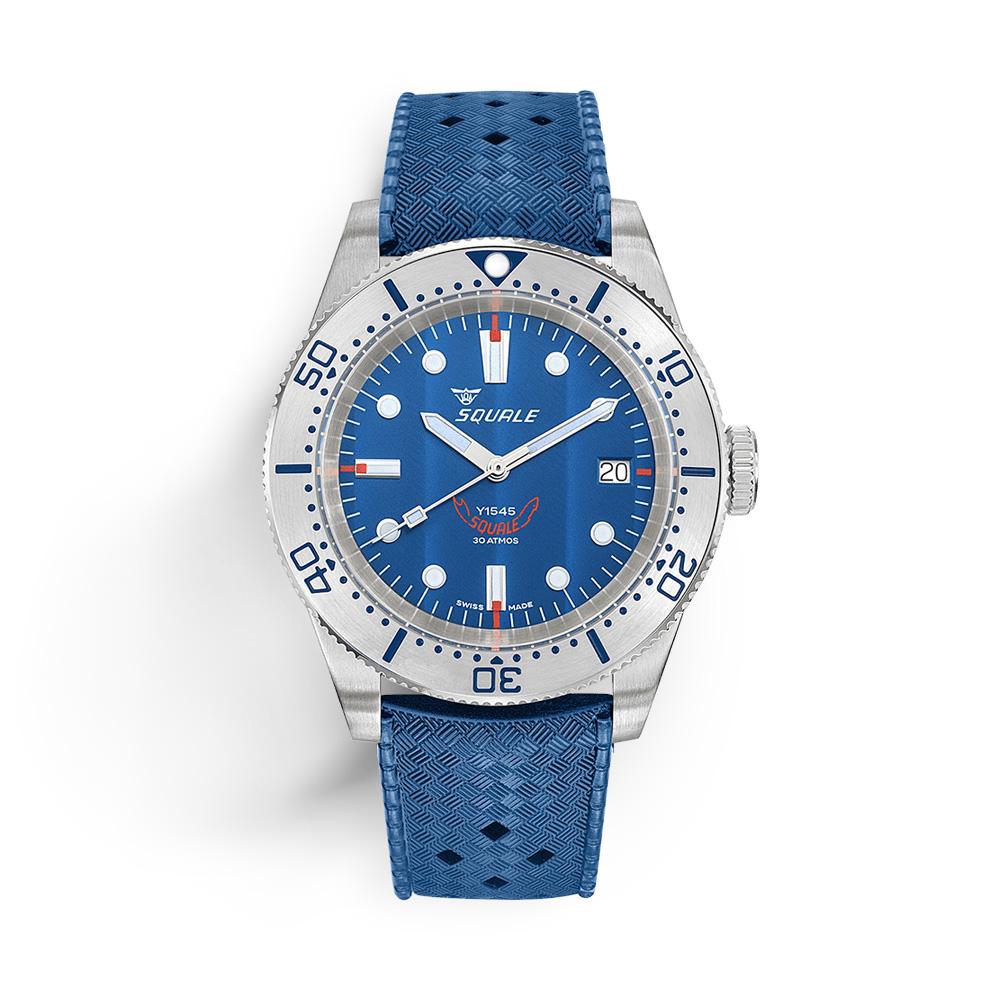 Squale 1545 Steel Blue Rubber 1545SSBLC.HTB 40,00 mm - SQUALE