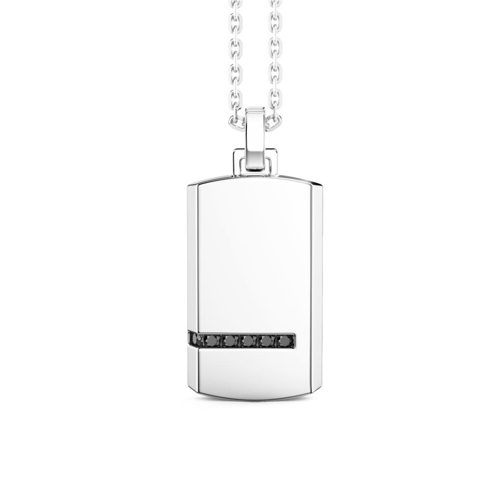 Zancan ESC115 silver necklace spinel plate pendant - ZANCAN