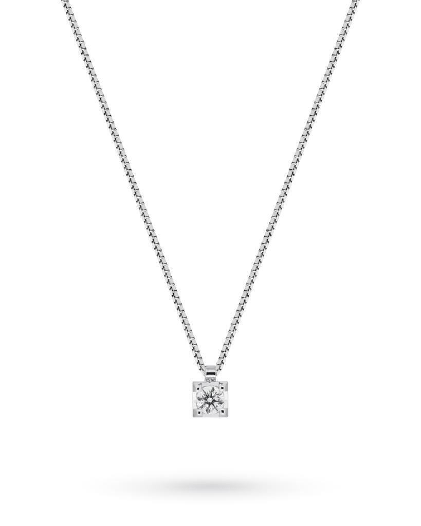 White gold necklace solitaire diamond 0,07ct Mirco Visconti - MIRCO VISCONTI