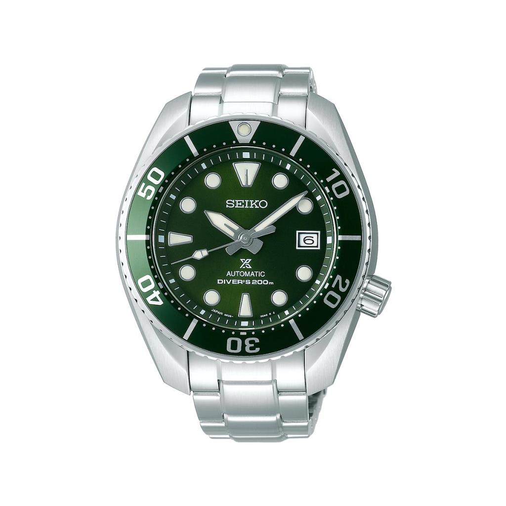 Orologio Seiko sportivo con quadrante e lunetta in ceramica verde