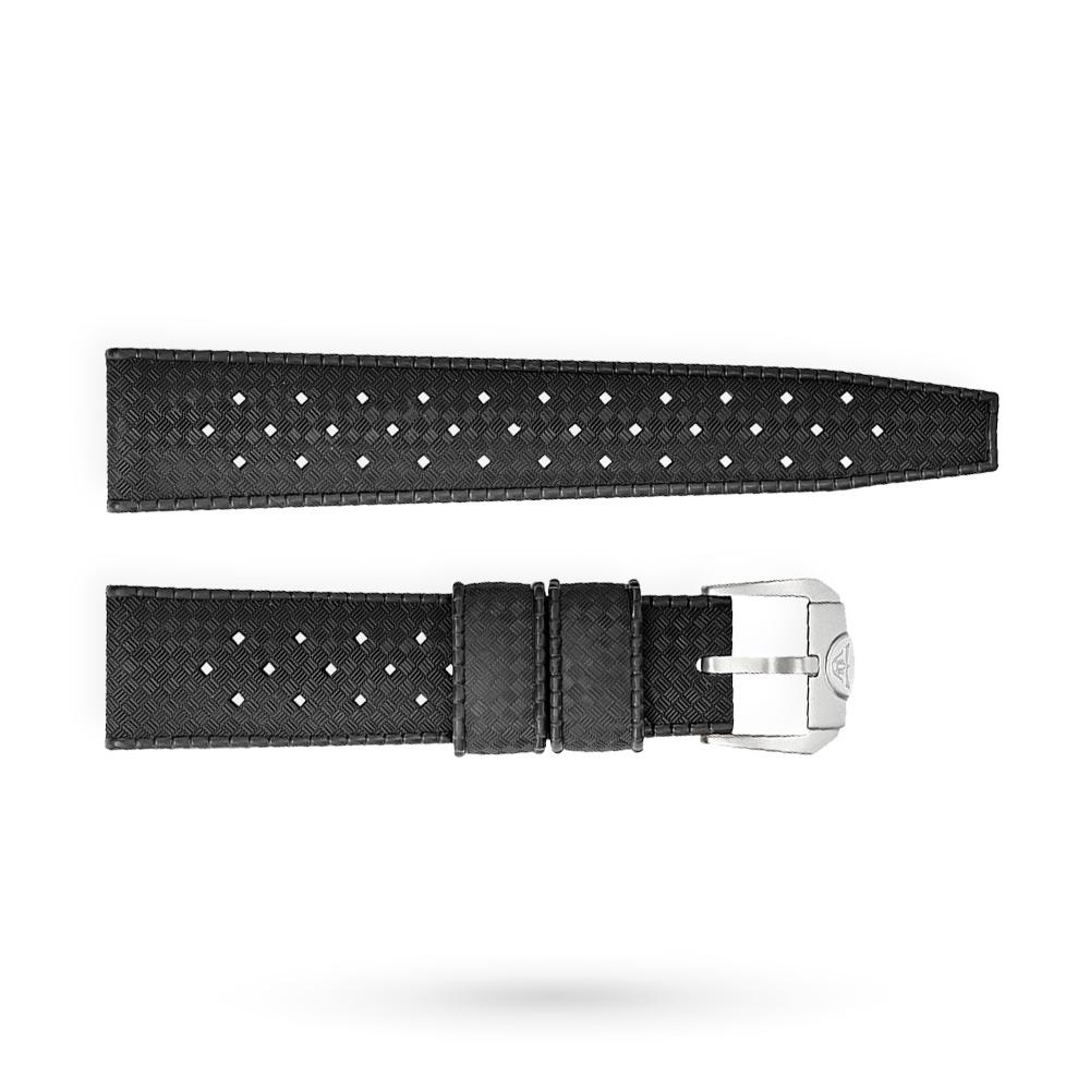 Squale Homage Tropic Rubber Black 20mm strap - SQUALE