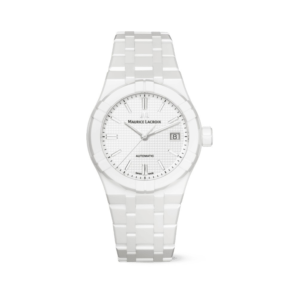 Orologio Maurice Lacroix in ceramica bianca da donna