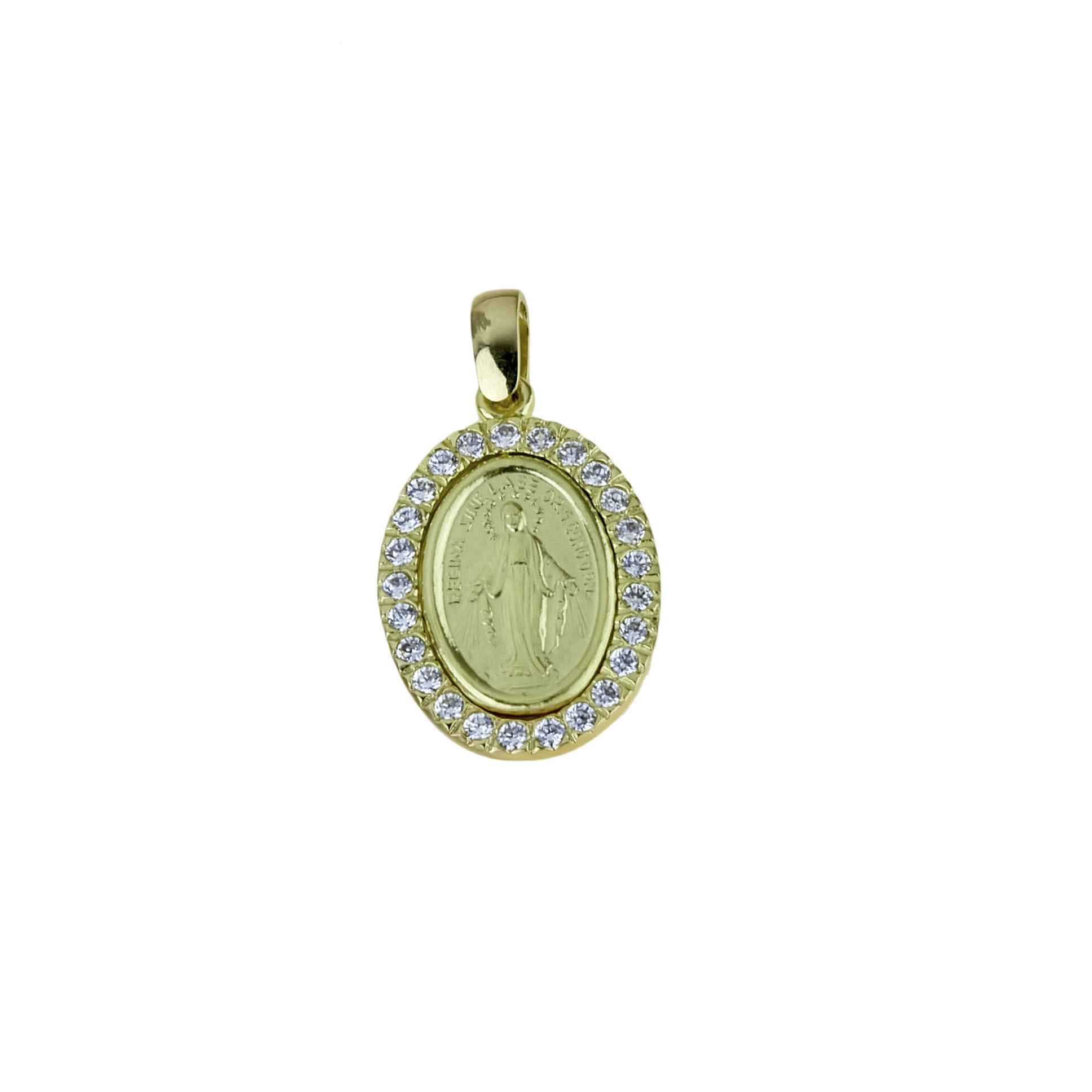 ciondolo madonna miracolosa in oro