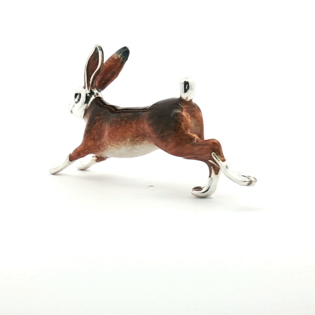  Lepre grande smaltata soprammobile ST147-1 - SATURNO