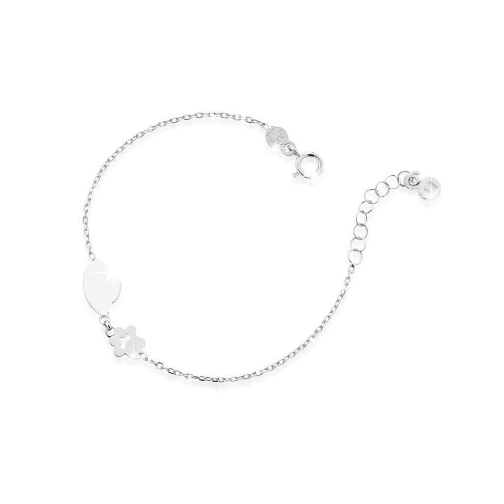  Bracciale leBebe PMG077 Primegioie Fortuna oro bianco cane zampa - LE BEBE