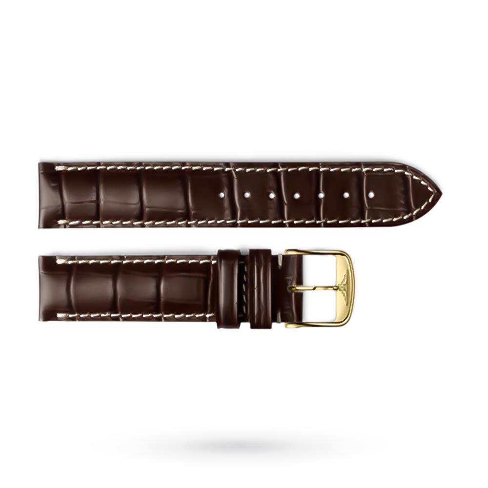 Cinturino originale Longines stampa cocco marrone 19-18mm - LONGINES