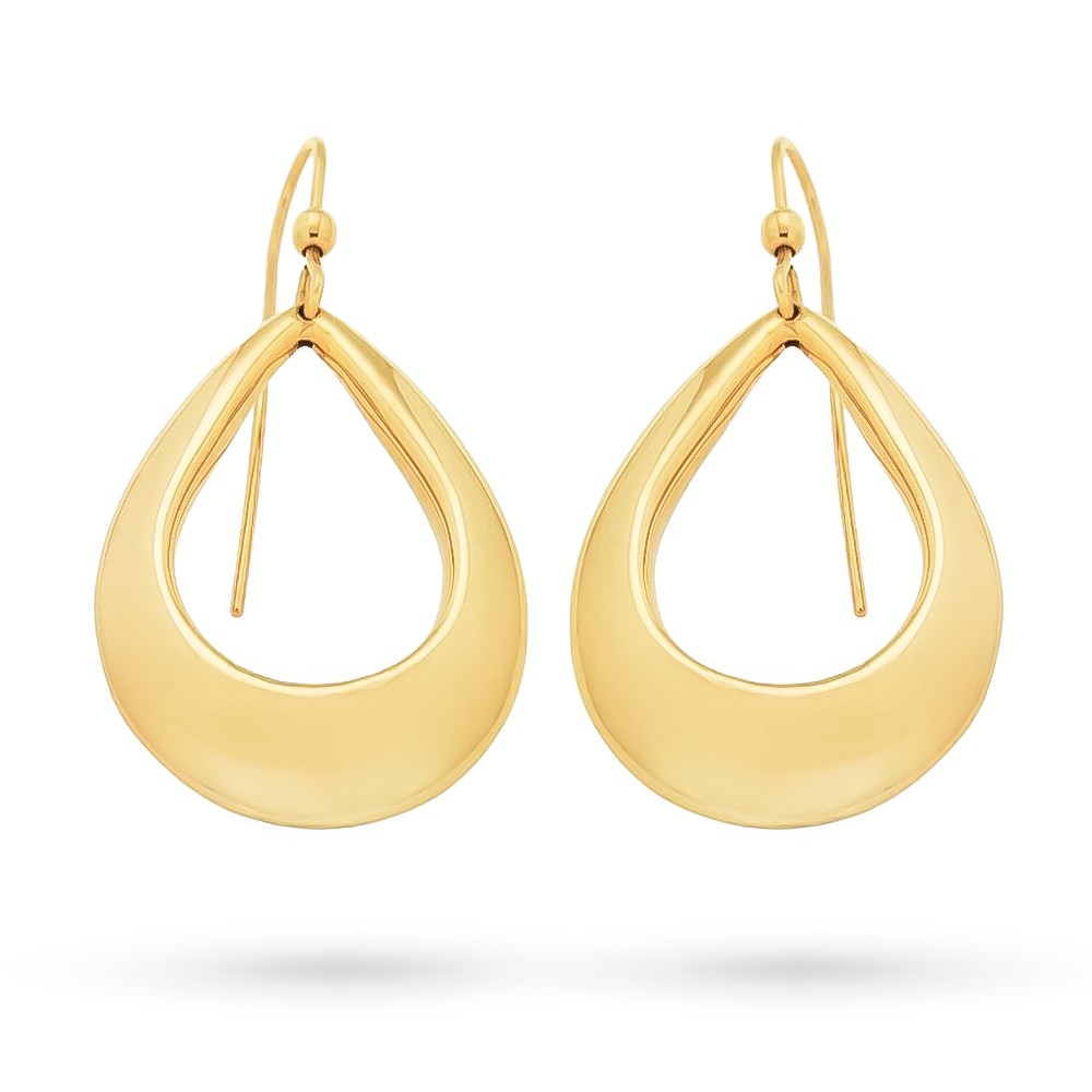 Ivy Gems Orecchini Pendenti Oro Giallo 9K Con Topazio Blu – 1,7 Cm – Gioiello Certificato Con Confezione Regalo