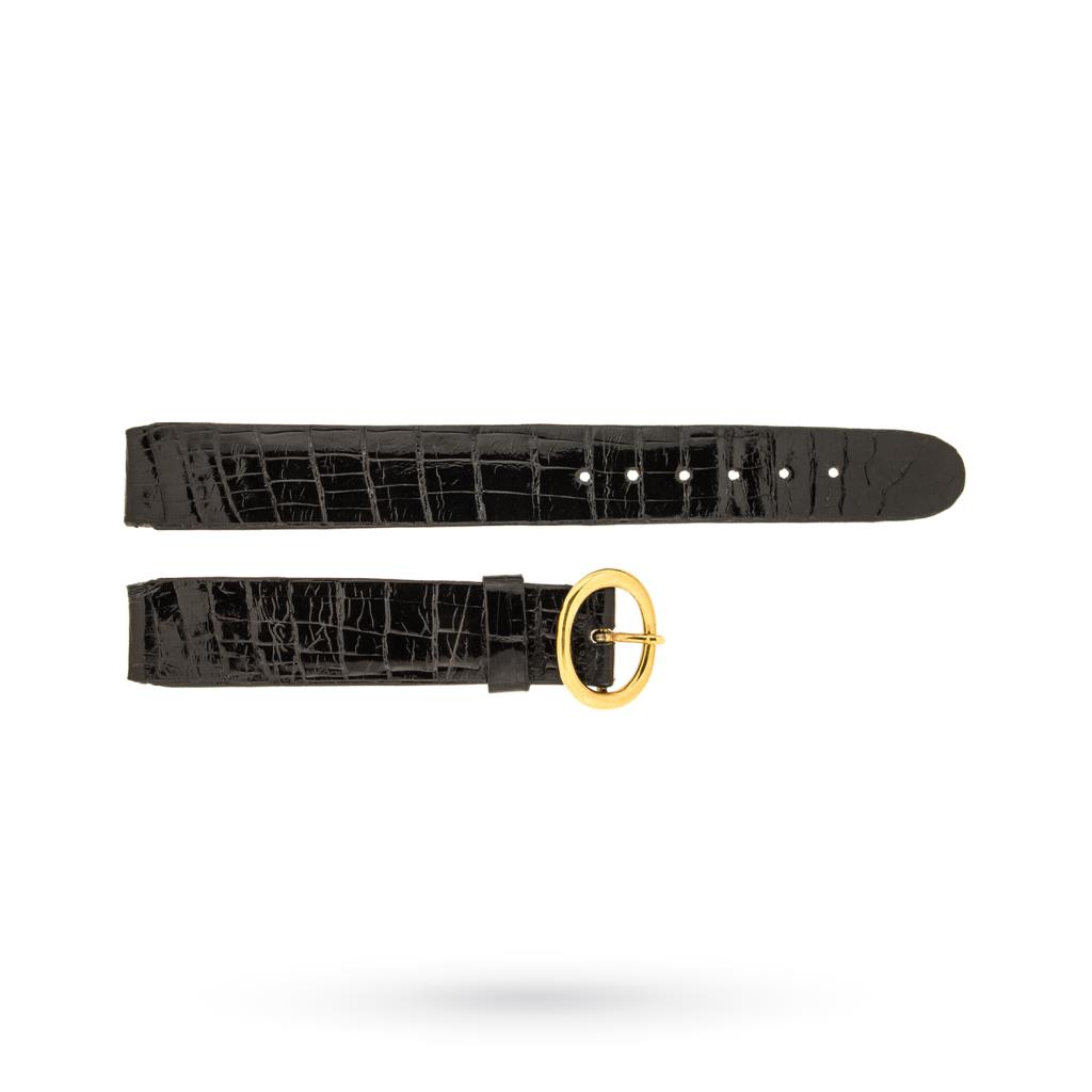 Original Paul Picot black crocodile leather strap 14 mm - PAUL PICOT