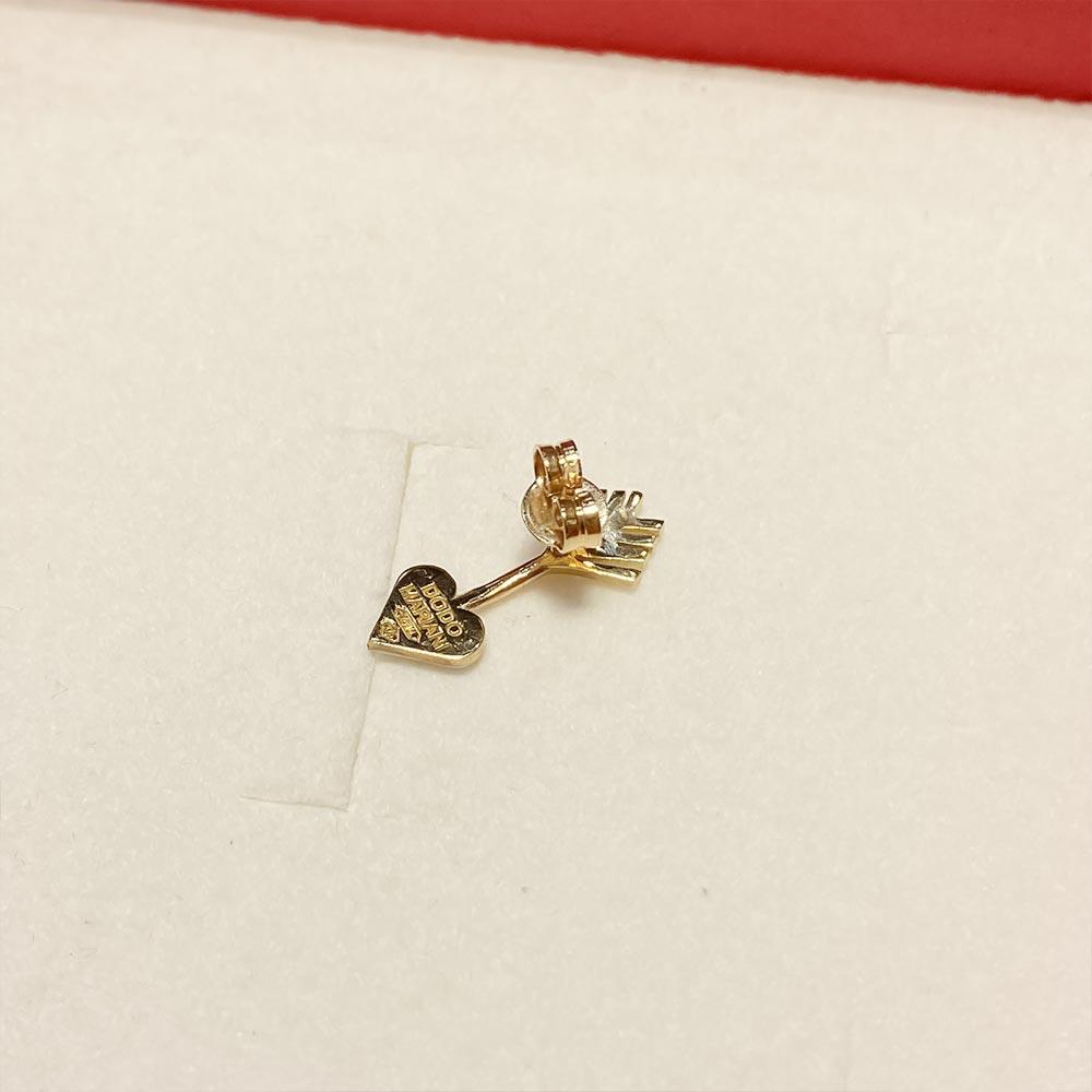  Single earring arrow gold cubic zirconia Dodo Mariani FE20Z.G - DODO MARIANI