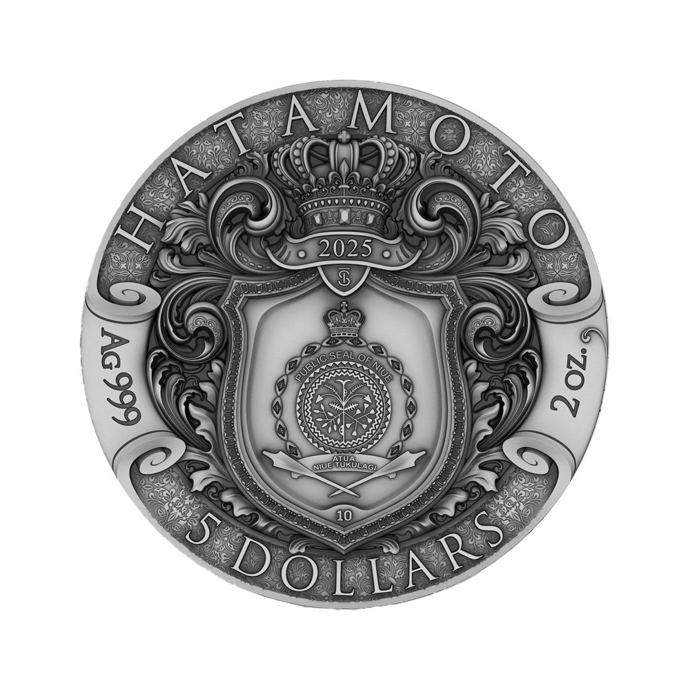 Hatamoto The Warrior's Path 2 Oz Argento 5$ Niue 2025 - T&S COIN