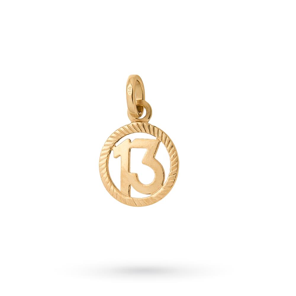 Ciondolo portafortuna 13 oro giallo 18kt Ø10mm – Cicala - LUSSO ITALIANO