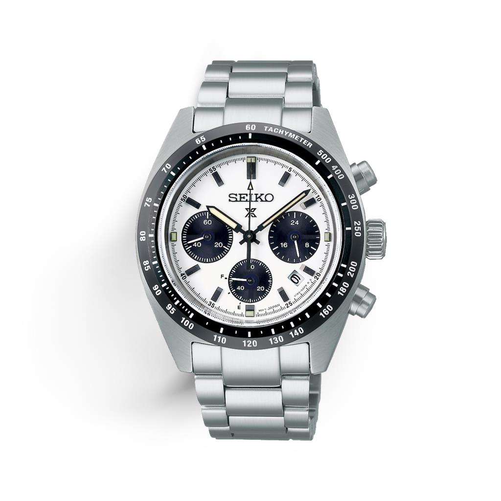 Seiko Prospex orologio solare con quadrante bianco e nero