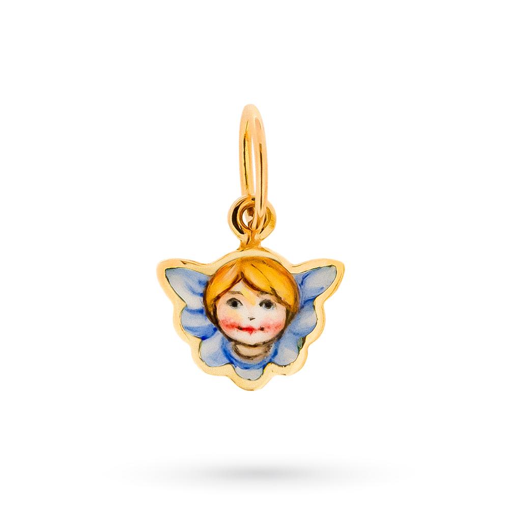 Gabriella Rivalta small blue angel pendant in gold - GABRIELLA RIVALTA