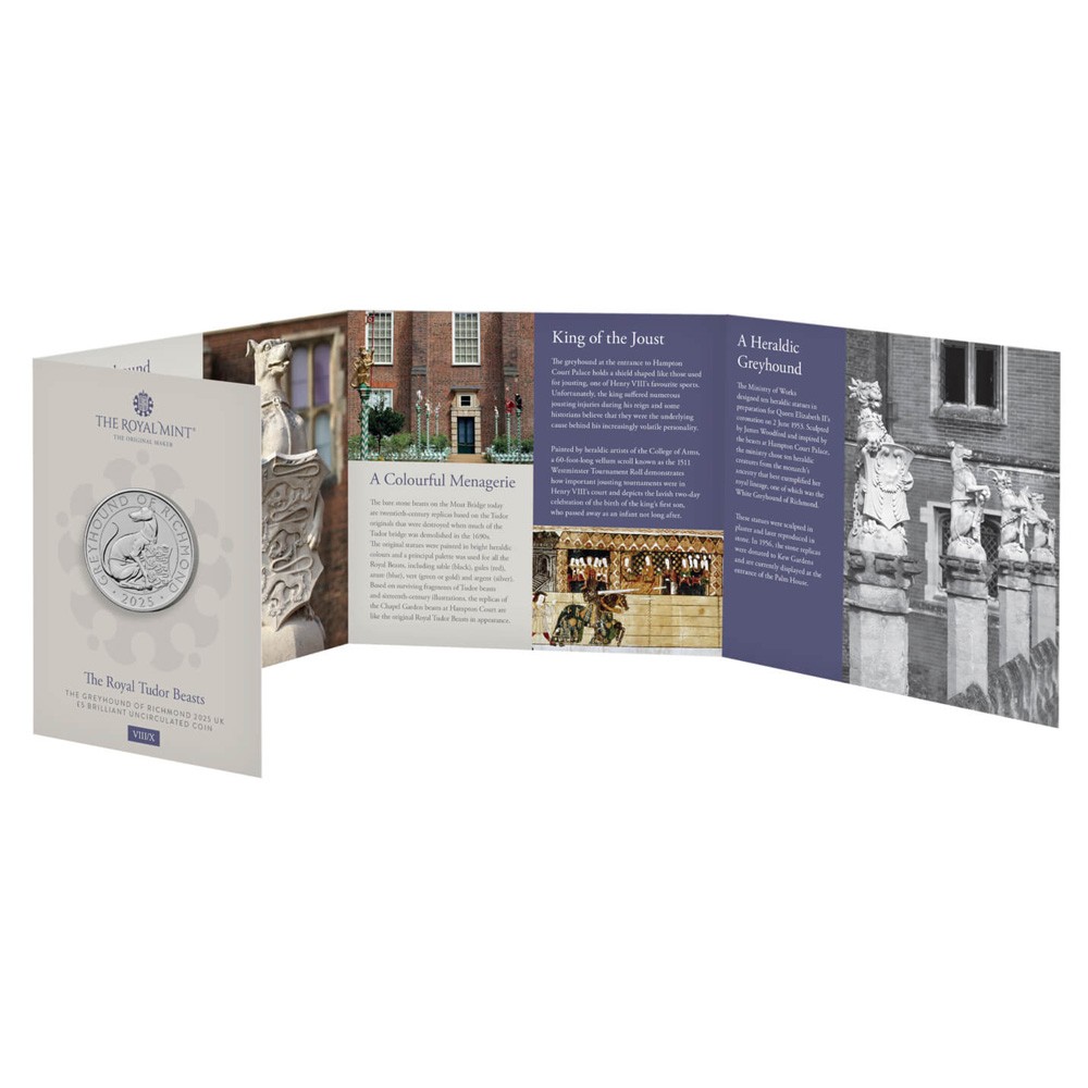  The Royal Tudor Beasts The Greyhound of Richmond 2025 UK &pound;5 - THE ROYAL MINT