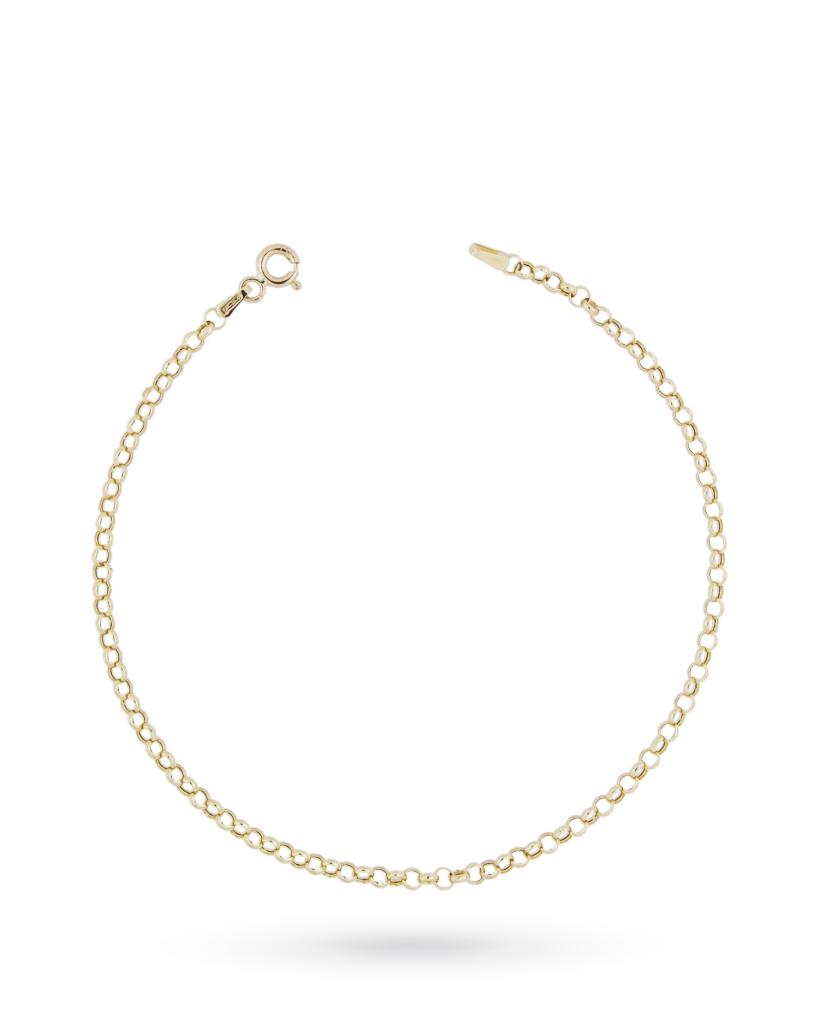Bracciale in oro giallo con maglia rolo piccola - LUSSO ITALIANO
