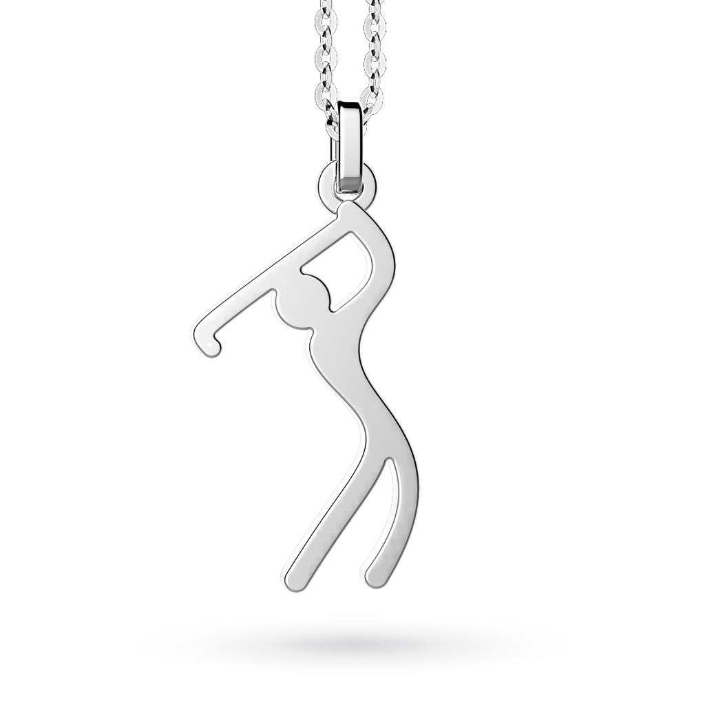 Zancan ESC020 silver necklace with golfer pendant - ZANCAN