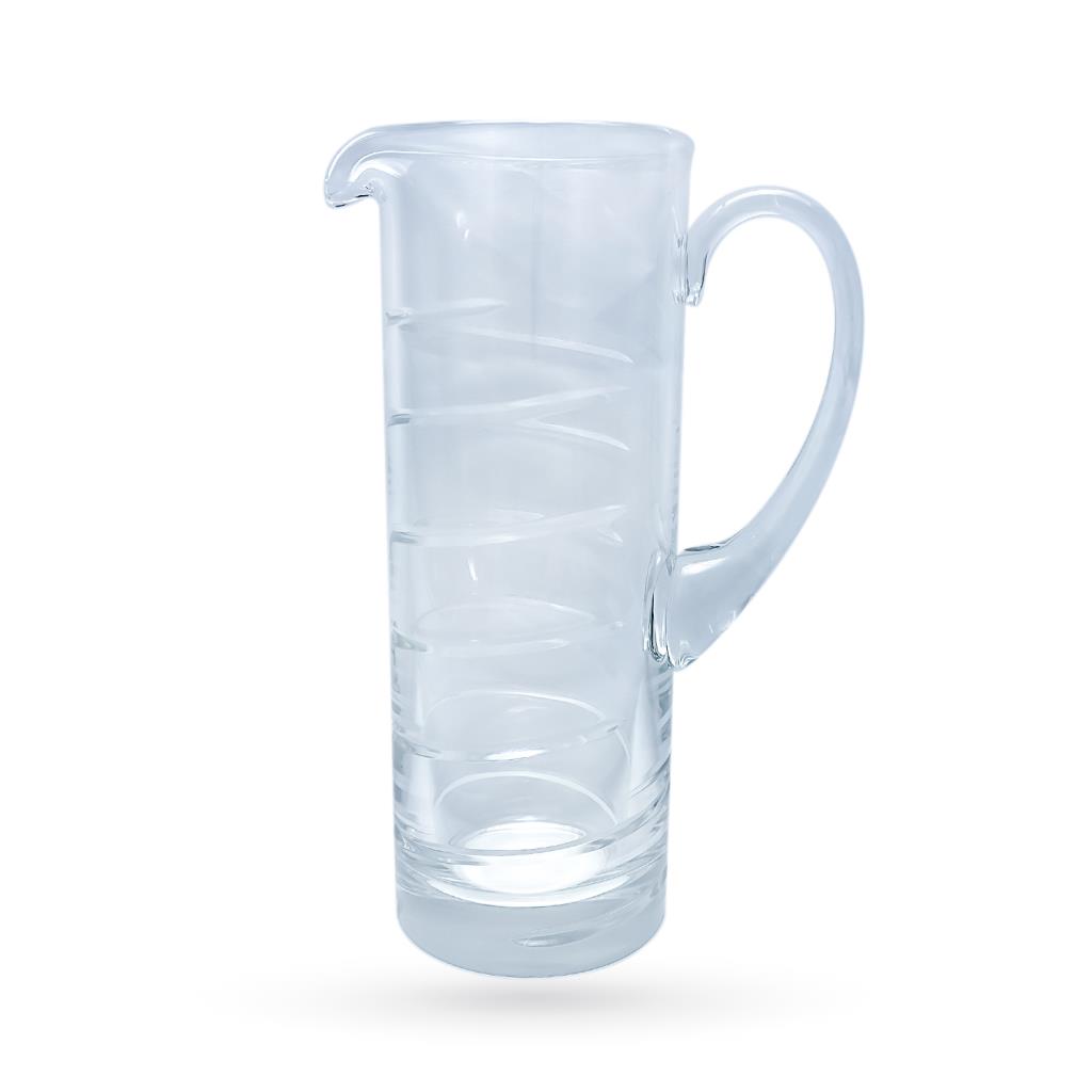 Crystal pitcher height 28cm with spiral embroidery - CARRS