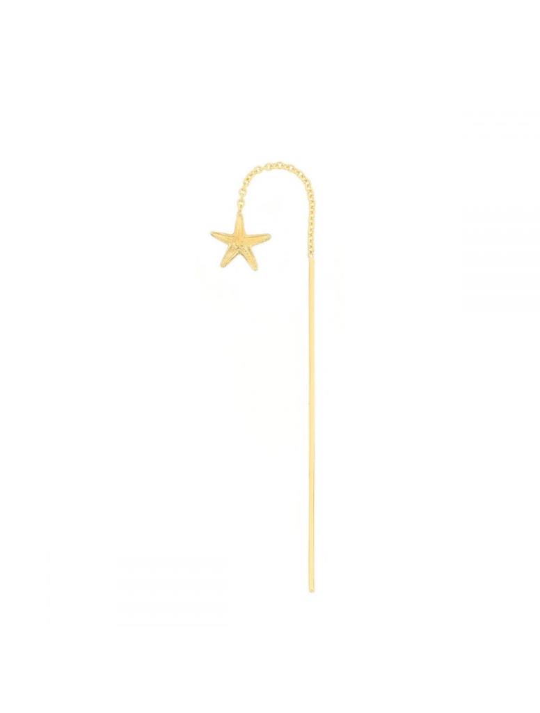 Maman et Sophie single earring in gilded silver with star pendant - MAMAN ET SOPHIE