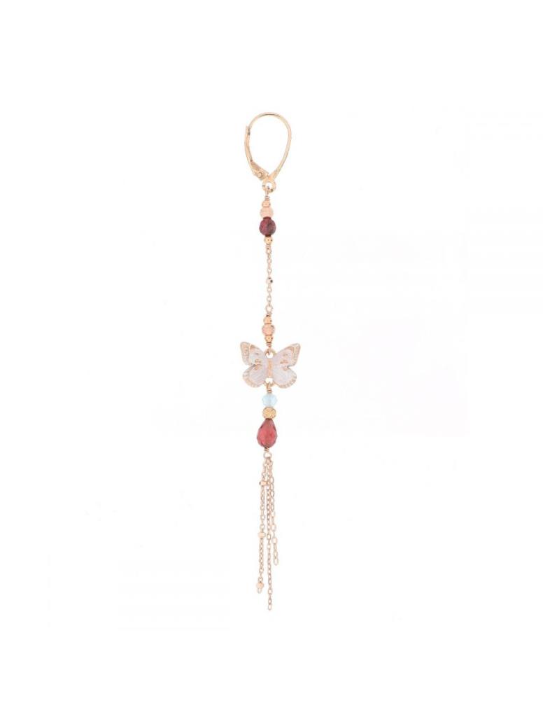 Long white butterfly earring Maman et Sophie ORFAR10GRCT - MAMAN ET SOPHIE