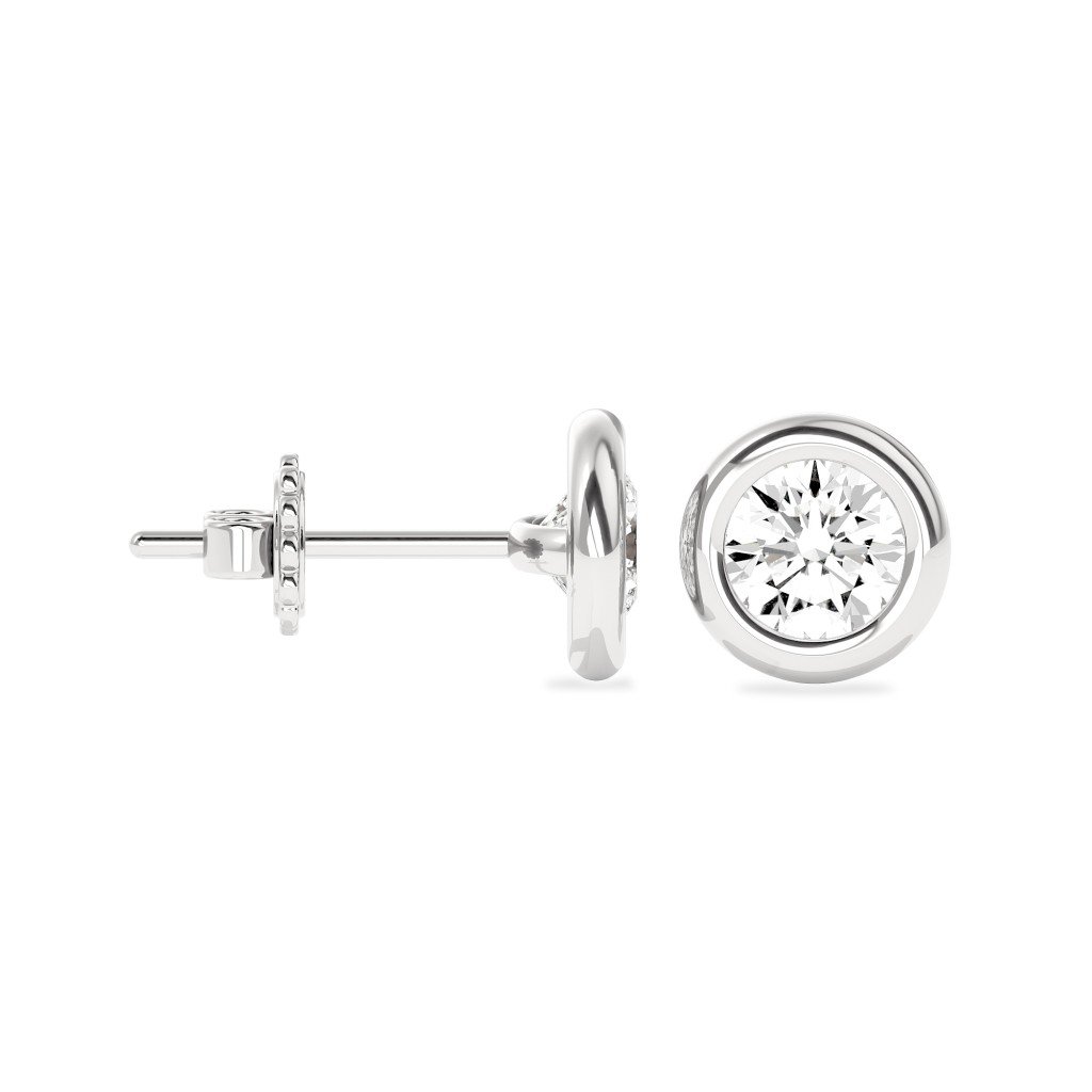 Orecchini oro bianco a cipollina con diamanti da 0,5 Carati Lab-Grown - AMA