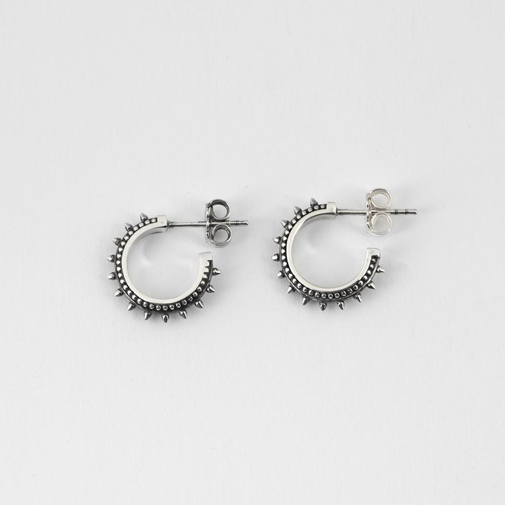 Orecchini a cerchio etnici in argento