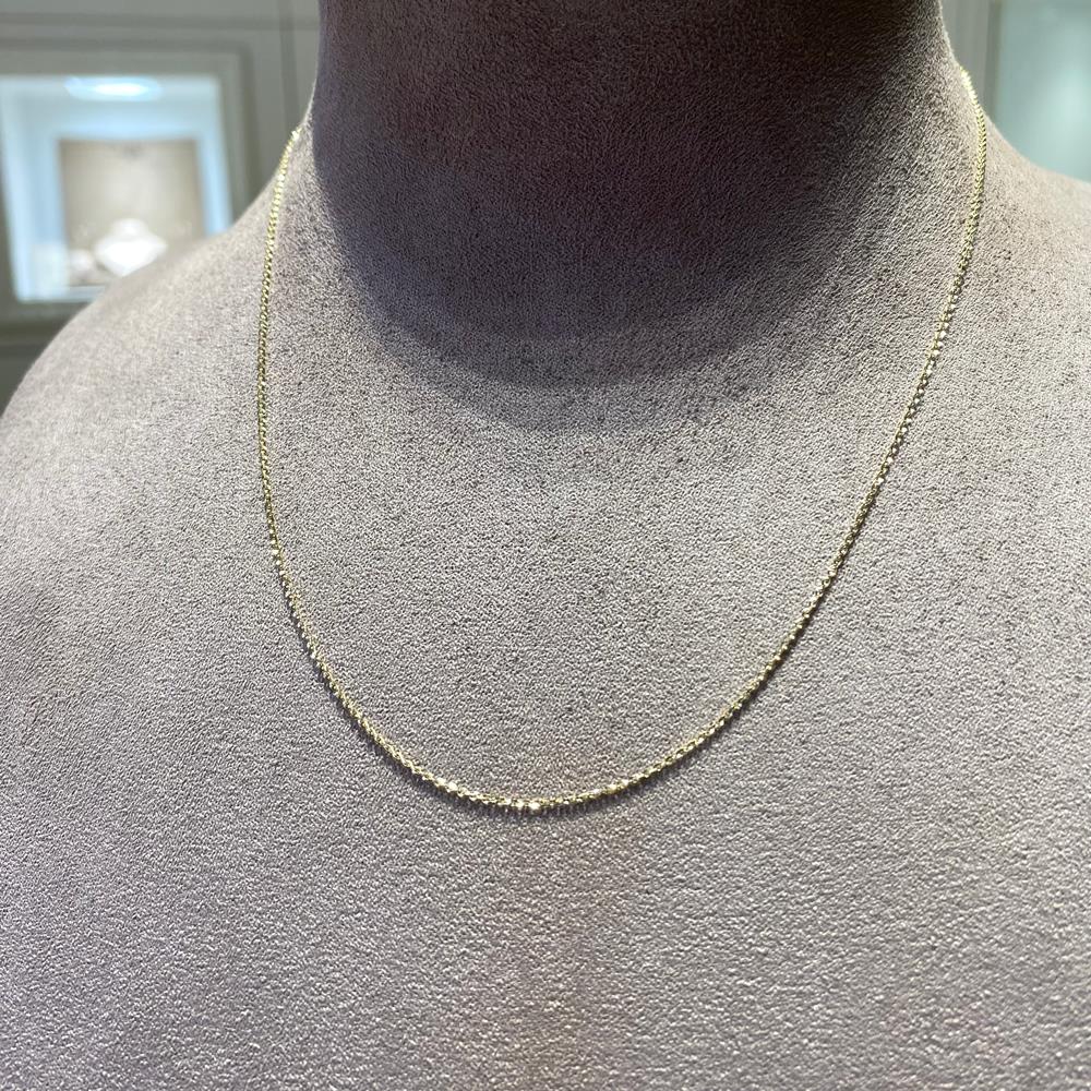  Catenina rolo brillante oro giallo 18kt lucido 45cm &Oslash; 0,8mm - LUSSO ITALIANO