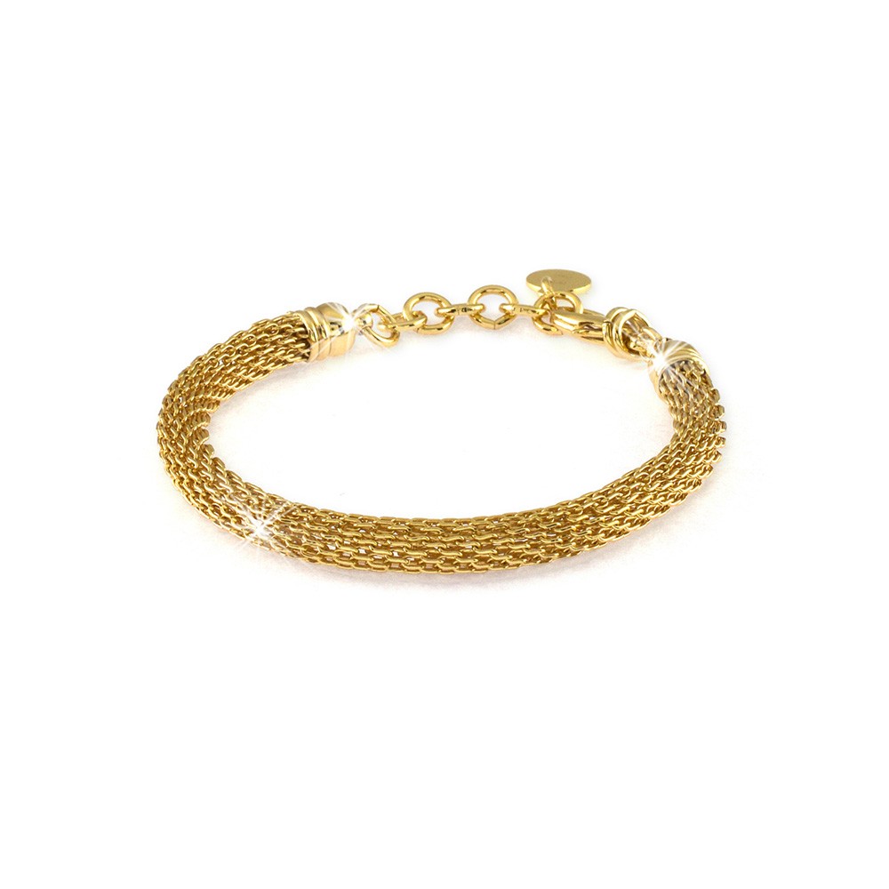 Bracciale Unoaerre 1373 Maglia a Rete in Bronzo Dorato - UNOAERRE