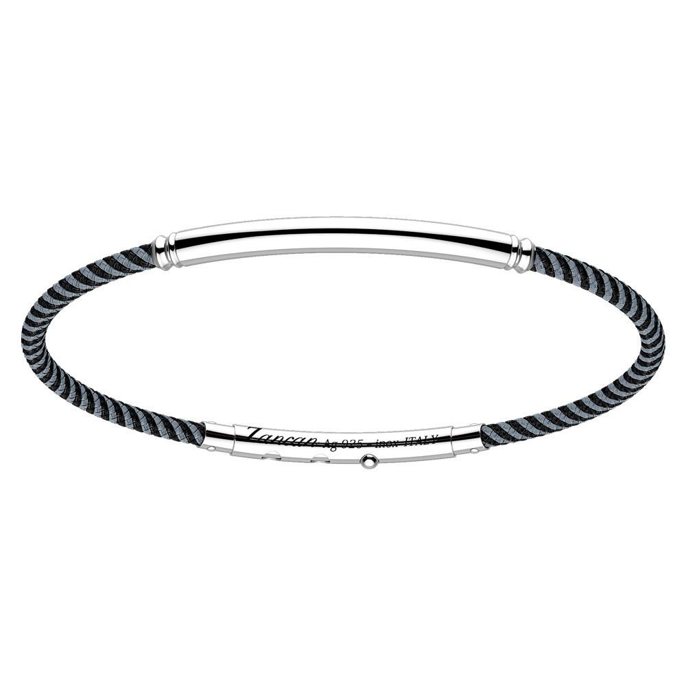Zancan EXB914-08 two-tone kevlar silver bracelet - ZANCAN