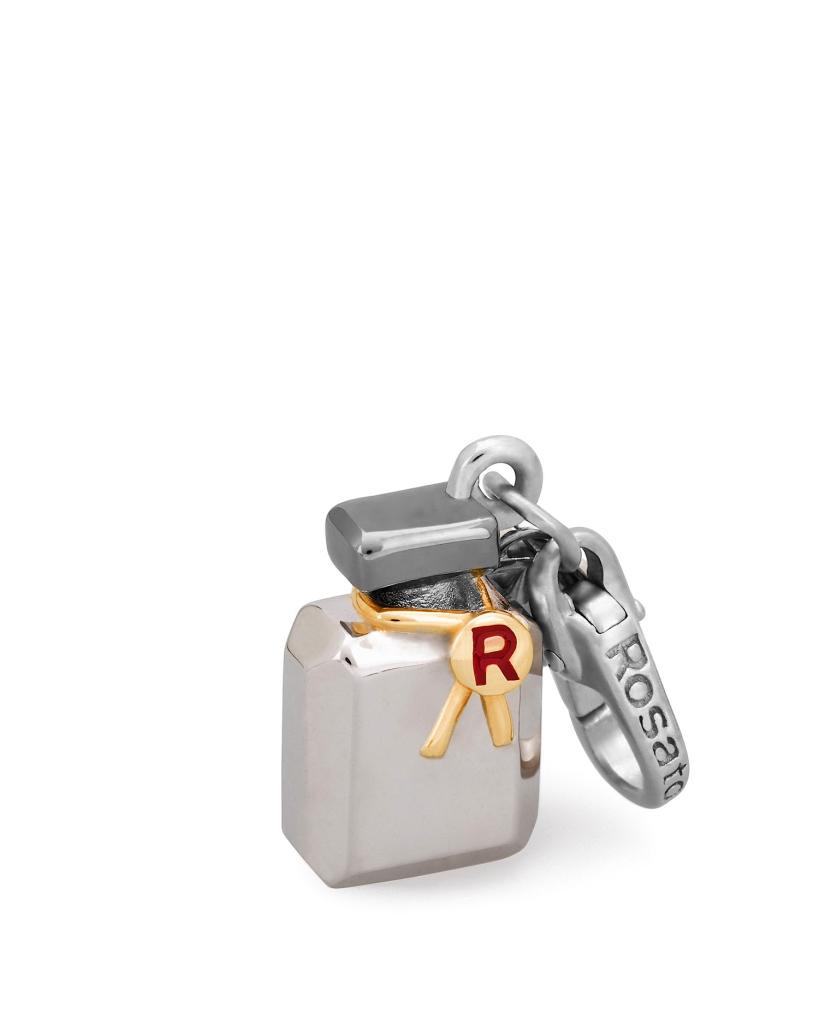 Ciondolo Rosato boccetta di profumo in argento brunito 925 - ROSATO