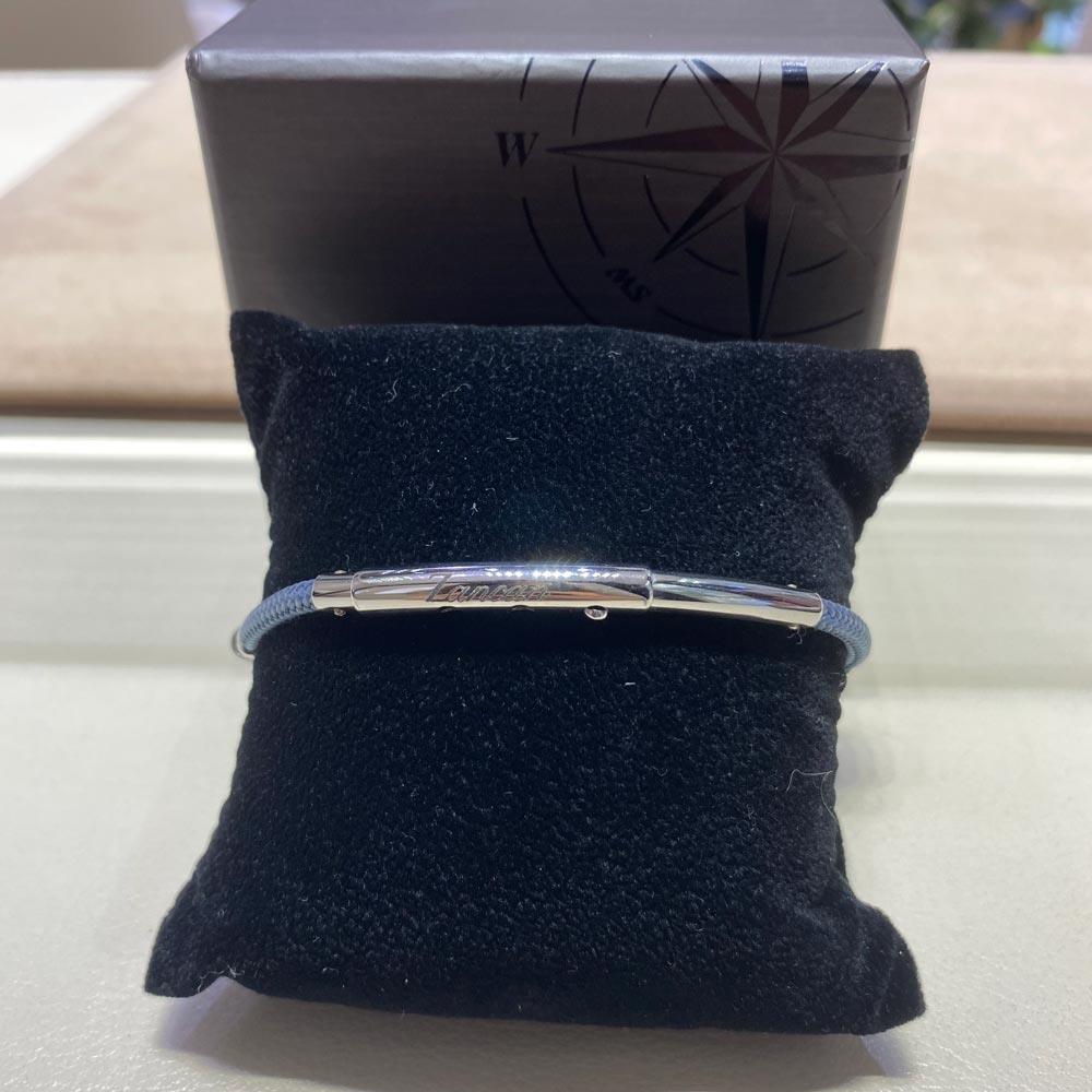  Zancan EXB762-AV kevlar bracelet with silver plate and sapphire - ZANCAN