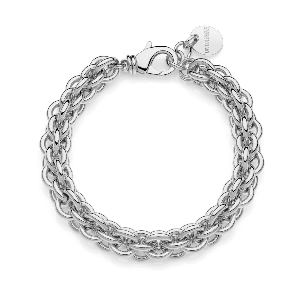 Bracciale Unoaerre 2361 multifilo in catena rol&ograve; argentata - UNOAERRE