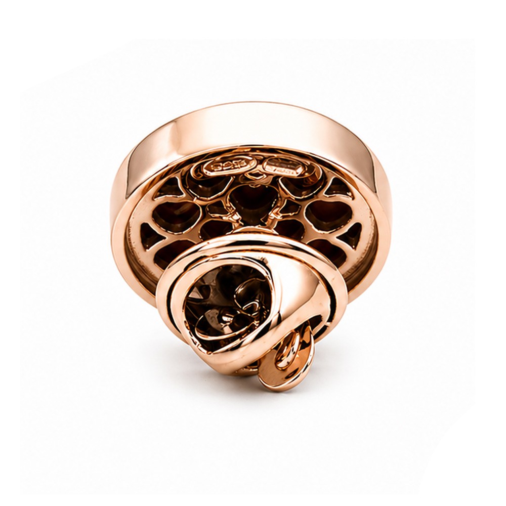  Spilla da Giacca in Argento rosa e Cammeo con Stemma di Genova - CICALA