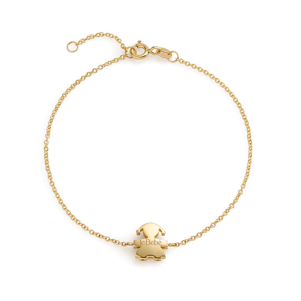 Bracciale leBebe LBB907 sagoma bimba oro giallo 18kt - LE BEBE
