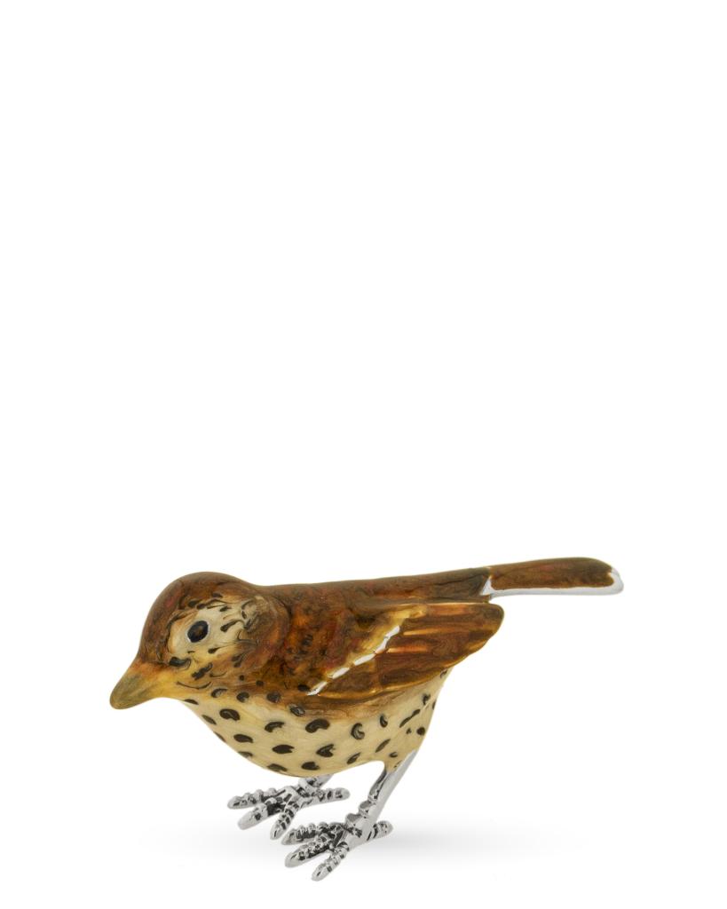  Tordo piccolo 1 soprammobile argento 925 smalto - SATURNO