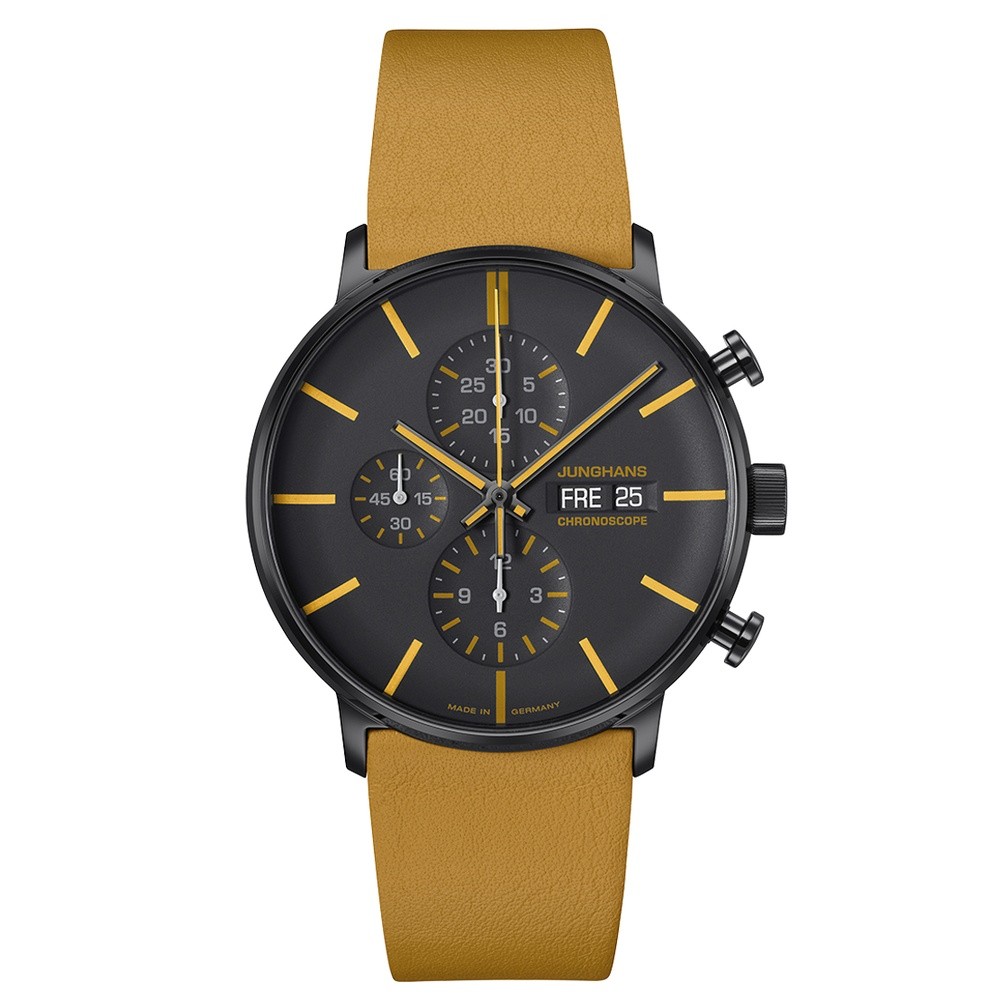 Junghans FORM A Chronoscope 27-4372.00 Curry 32,7 mm - JUNGHANS