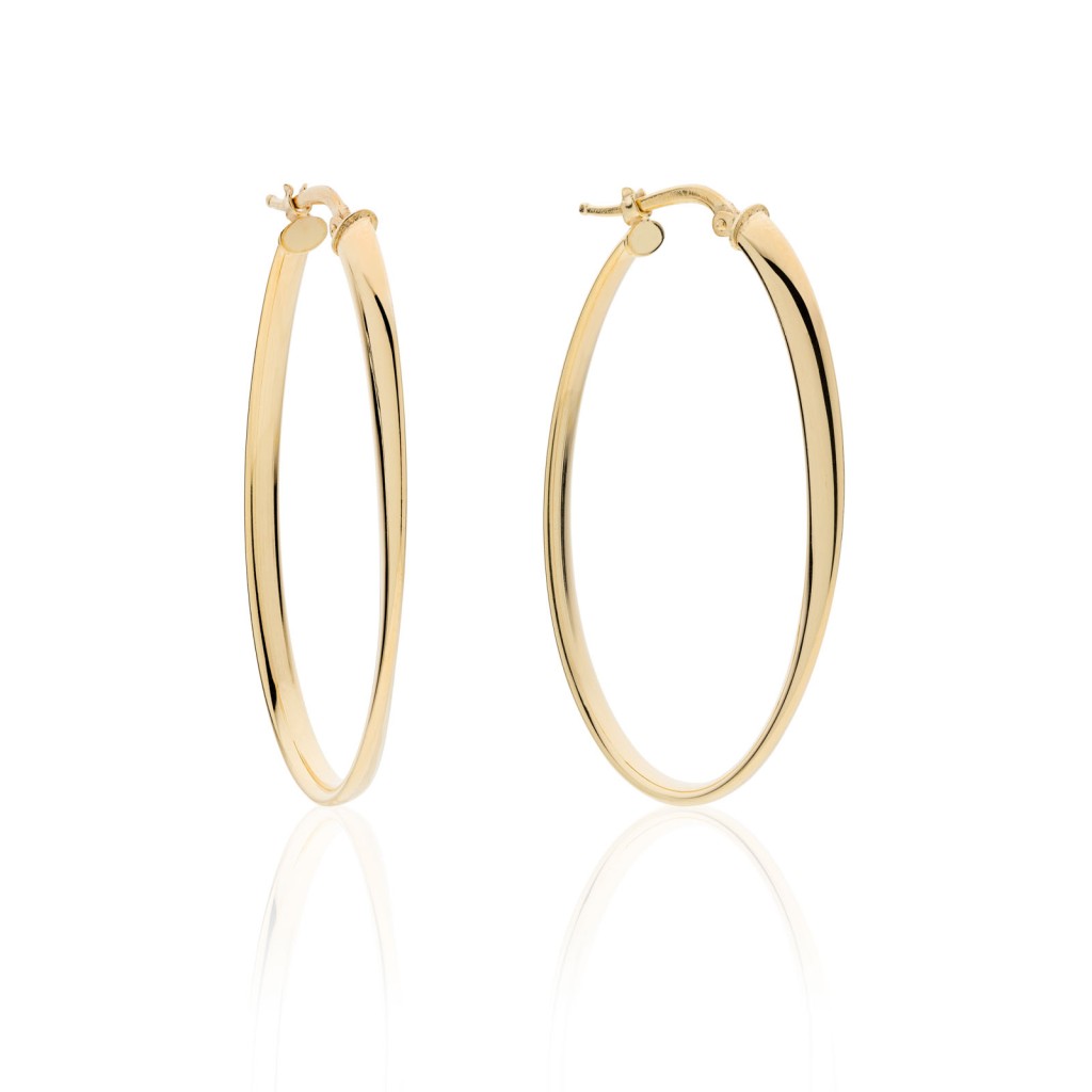 Orecchini Unoaerre 6320 a cerchio ovale grande - UNOAERRE