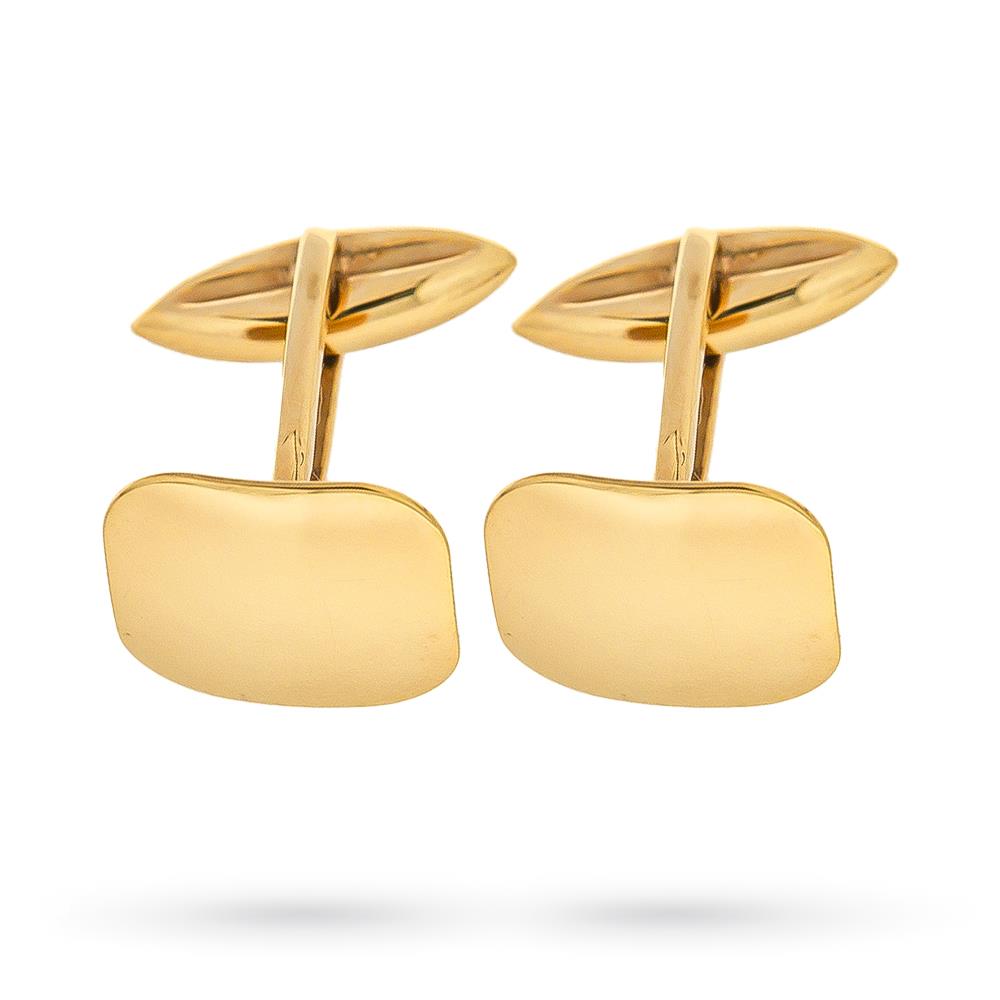 Gemelli oro giallo 18kt quadri lisci - LUSSO ITALIANO