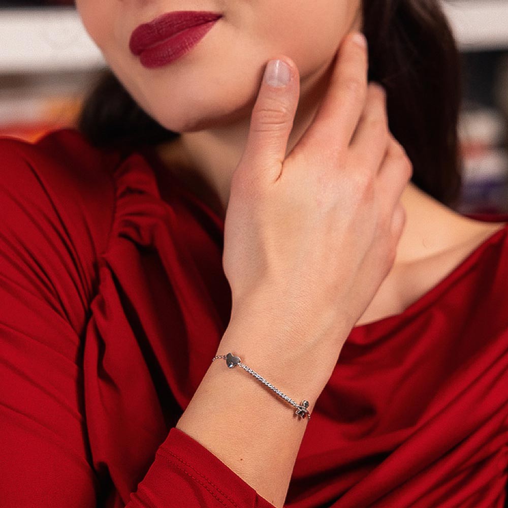  Bracciale leBebe LBB960 sagoma bimbo tennis diamanti 0,18ct - LE BEBE