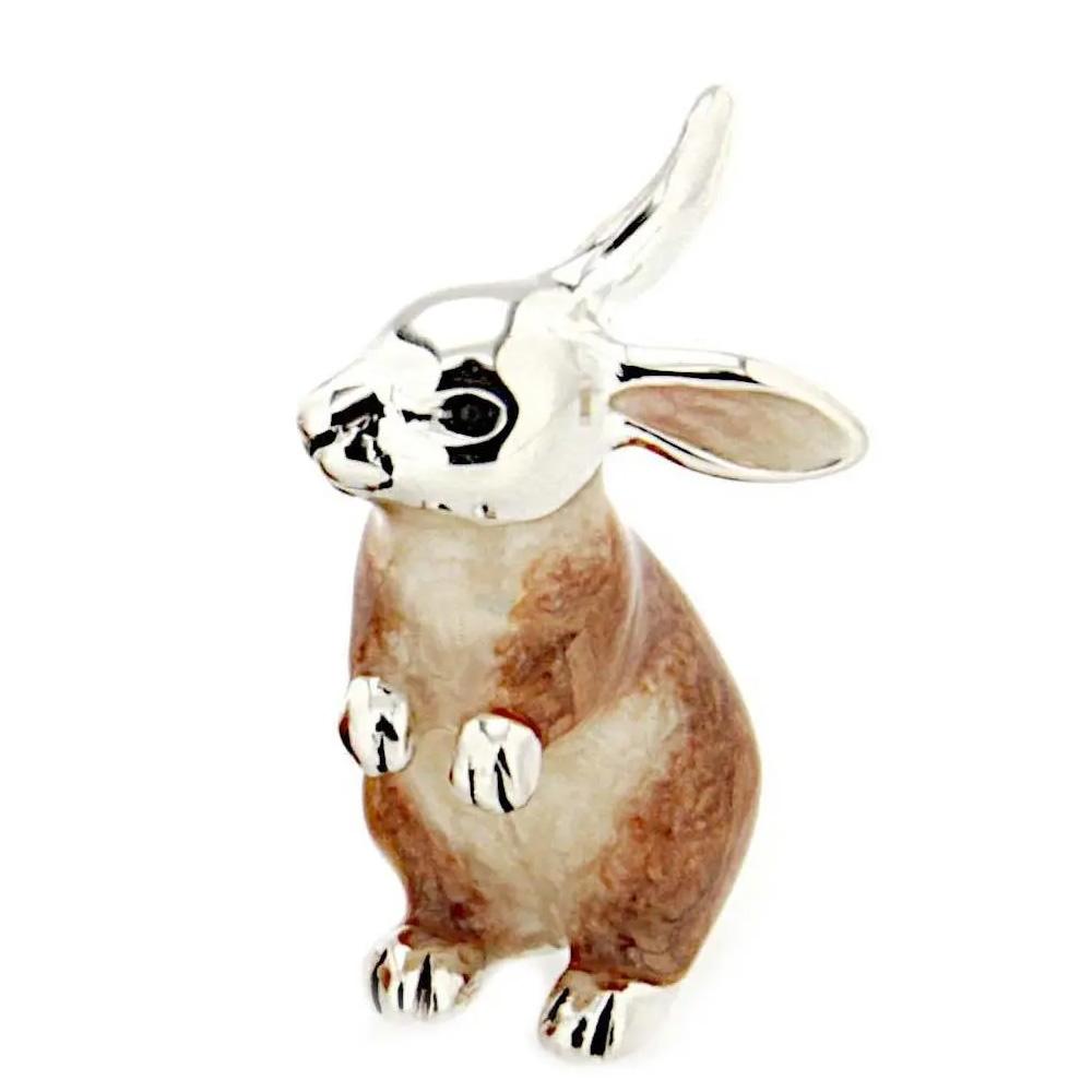  Coniglio medio smaltato soprammobile ST196-2 - SATURNO