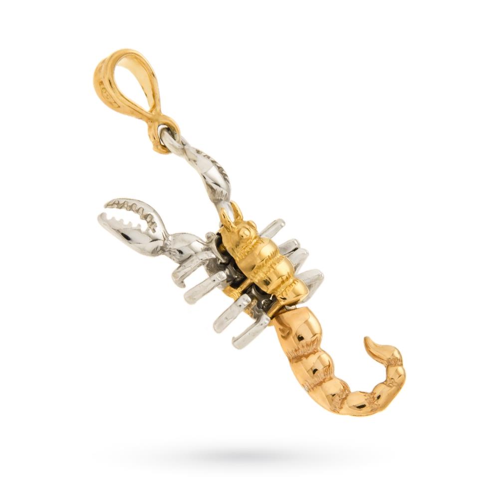  Scorpion pendant 18kt yellow white rose gold - LUSSO ITALIANO