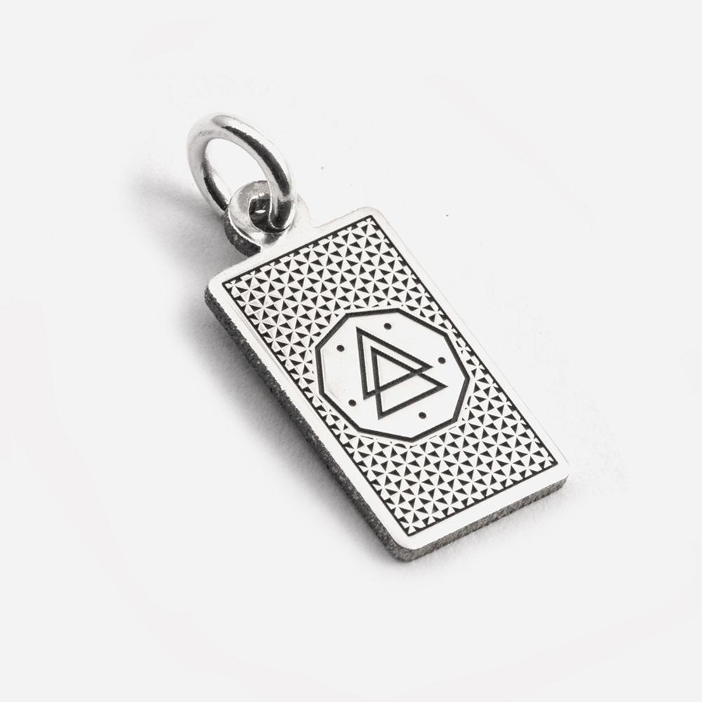  Ciondolo Carta Tarocchi Il Matto in argento 925 - NOVE25